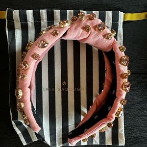 Lele Sadoughi Pink Embellished Headband